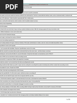 Complete Sun Solaris Commands List