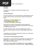 Predicação Verbal - Transitividade Do Verbo