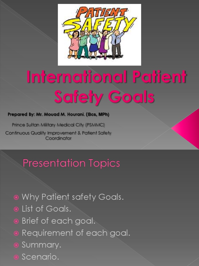 International Patient Safety Goals PDF Patient Safety Surgery