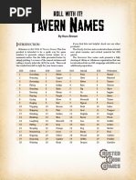 (PFRPG) Rusted Iron Games - Roll With It - Tavern Names