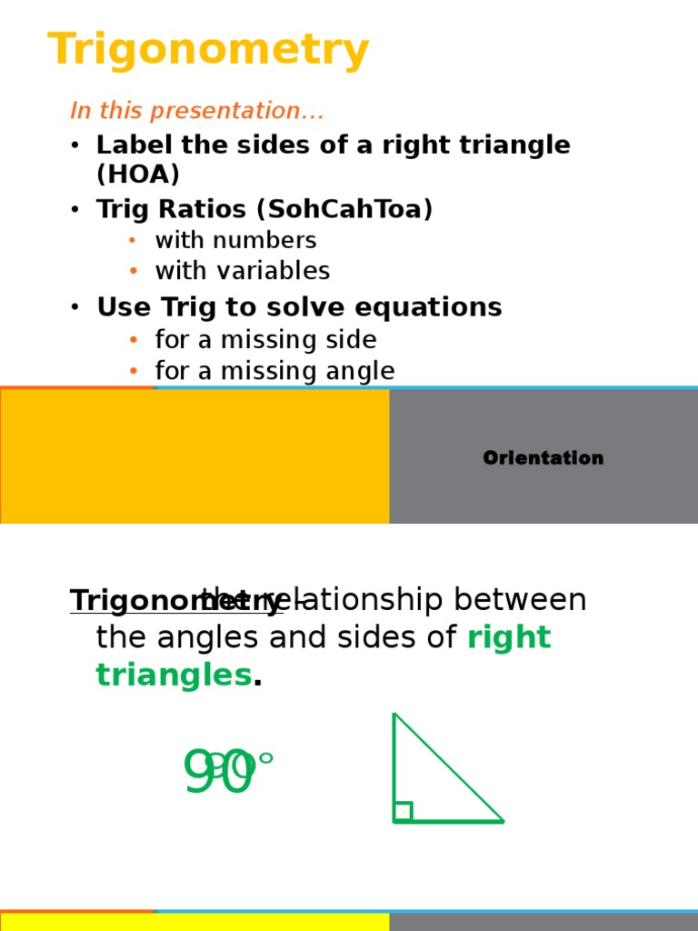 Basic Trigonometry With Right Triangles | PDF