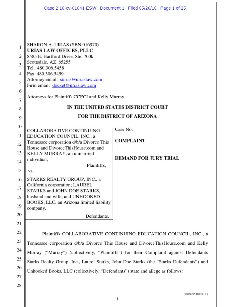 Collaborative Continuing Education v. Starks Realty Group Divorce