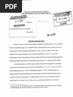 SoundExchange v. Copyright Royalty Board - Webcasting Royalties Petition PDF