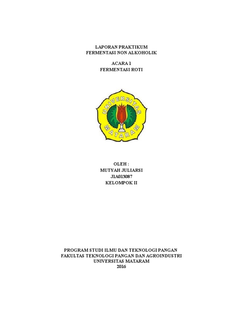 Laporan Praktikum Pembuatan Roti | PDF