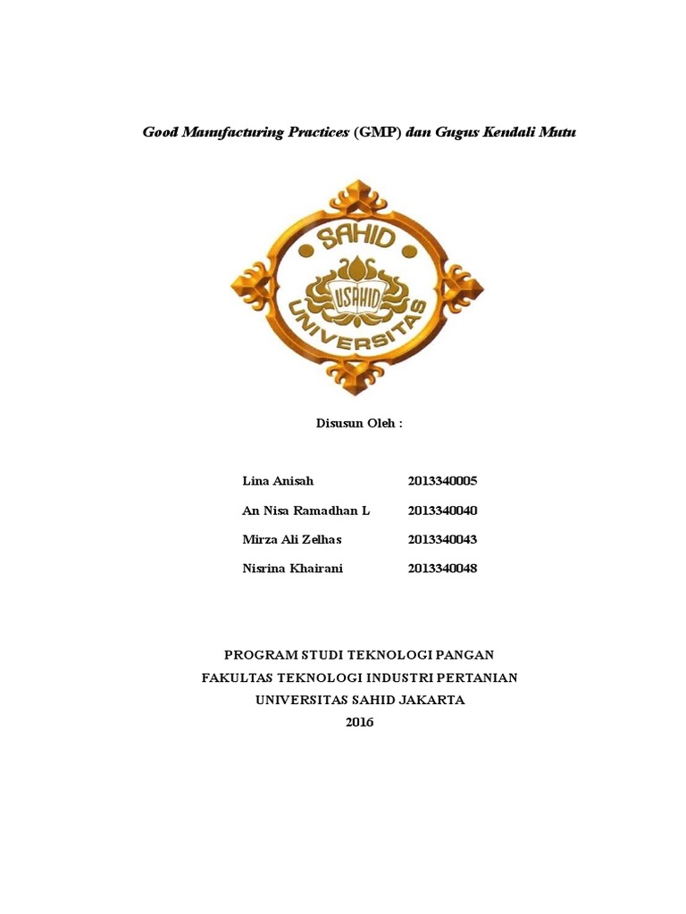 GMP Dan GKM Paper Wastu | PDF | Bisnis | Kesehatan Holistik