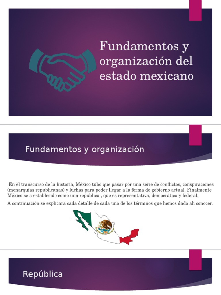 Fundamentos Organizacion Federacion Estado Forma De Gobierno