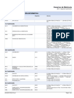 Horarios Matrícula Bachillerato Ingeniería Informática