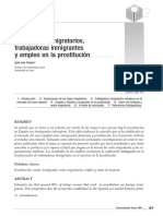 Movimientos Migratorios, Trabajadoras Inmigrantes y Empleo en La Prostitución