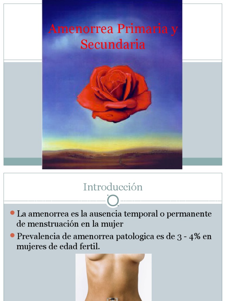 Amenorrea Primaria Y Secundaria Ppt Endocrine System Sexual Anatomy