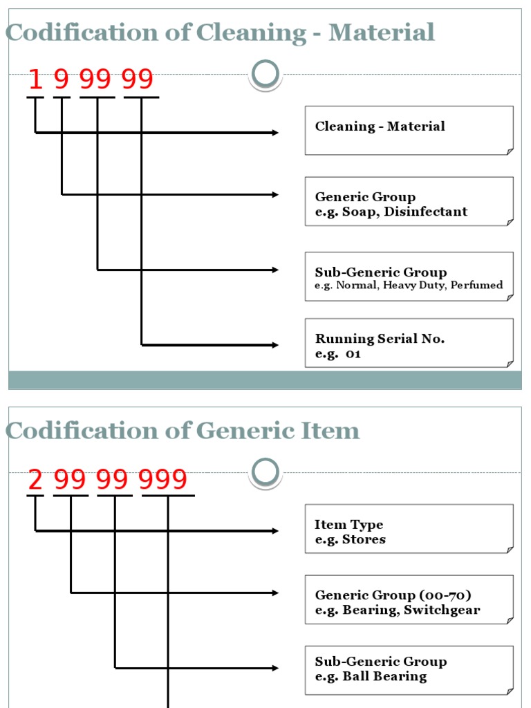 Cleaning Material Codification Guide | PDF