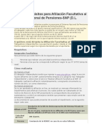 Conocer Requisitos para Afiliación Facultativa Al Sistema Nacional de Pensiones