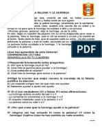 La Paloma y La Hormiga-Cuento y Preguntas