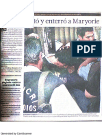 Médico mató y enterró a Marjorie