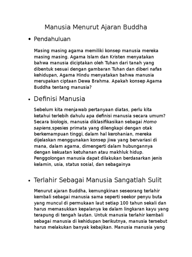 4 Jenis Manusia Dalam Agama Buddha