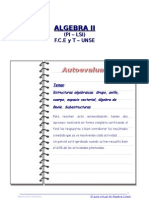Autoevaluación de Estructuras Algebraicas