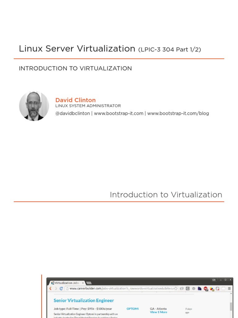 LPIC-3: Linux Server Virtualization | PDF | Virtualization | Cloud ...