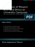 University of Missouri and Race Ethics On University