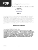 Introduction To The Propagating Wave On A Single Conductor