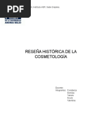 Reseña Histórica de La Cosmetología. 