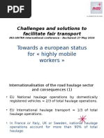 Challenges and solutions to facilitate fair transport