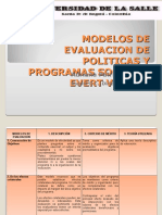 Modelos de Evaluacion de Politicas y Programas Sociales