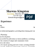 Shawna Kingston: Professional Experience