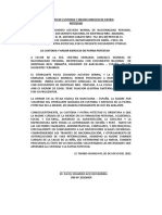 Documento de Custodia y Mejor Ejercicio de Patria