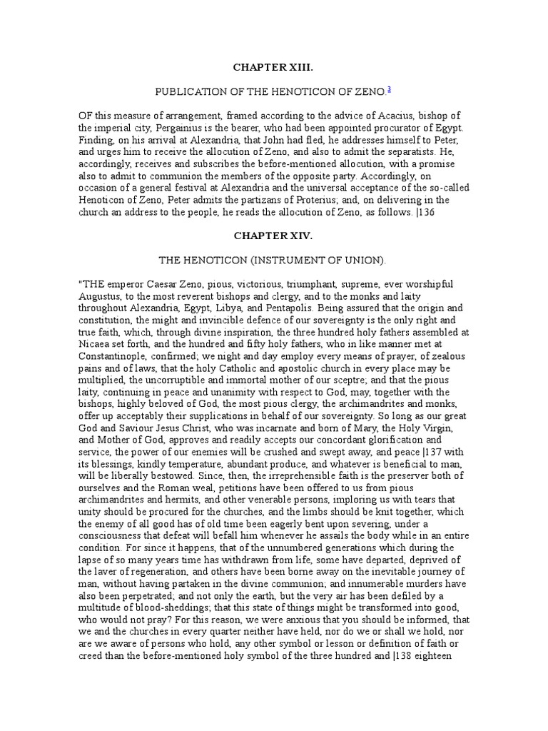 The Henoticon PDF Incarnation (Christianity) Trinity