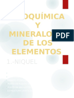 Geoquímica y Mineralogía de Los Elementos