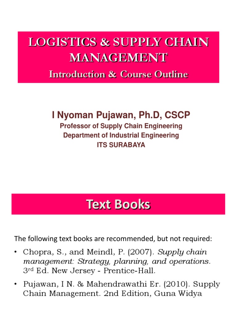 Supply Chain Course Overview | PDF | Supply Chain | Supply Chain Management
