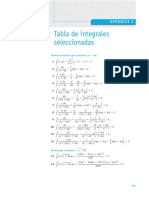 Tabla de Integrales