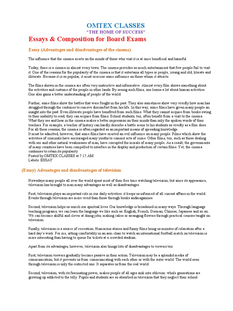 Essays and Composition For Board Exam | PDF | Pet | Test (Assessment)