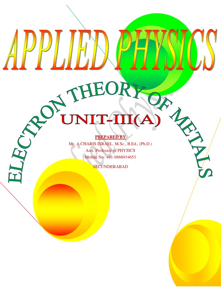 Merits and Demerits of Electron Theory | PDF | Electrical Resistivity ...