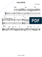 Pas D' Ete Partitura