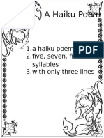 Haiku Poem Structure - 5-7-5 Syllables