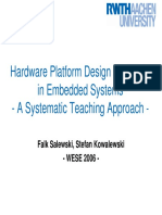 Hardware Platform Design Decisions in Embedded Systems - A Systematic Teaching Approach
