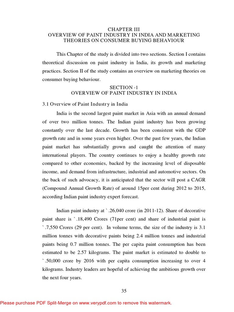 Paint Industry PDF Consumer Behaviour Behavior