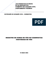 IAC3203 - REGISTRO DE HORAS DE VÔO EM CADERNETAS
