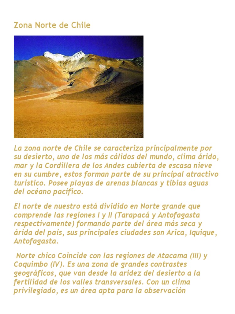 Zona Norte de Chile | PDF | Desierto | Chile