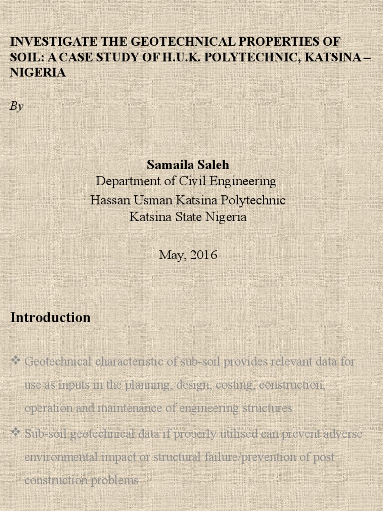 Geotechnical Soil Analysis at H.U.K. | PDF | Earth Sciences | Natural ...