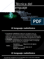 Teoría y Técnica Del Lenguaje Radiofónico
