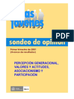 INJUVE (2001). Percepción Generacional, Valores y Actitudes, Asociacionismo y Participación - Avance