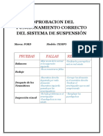 Coprobacion Del Funcionamiento Correcto Del Sistema de Suspensión