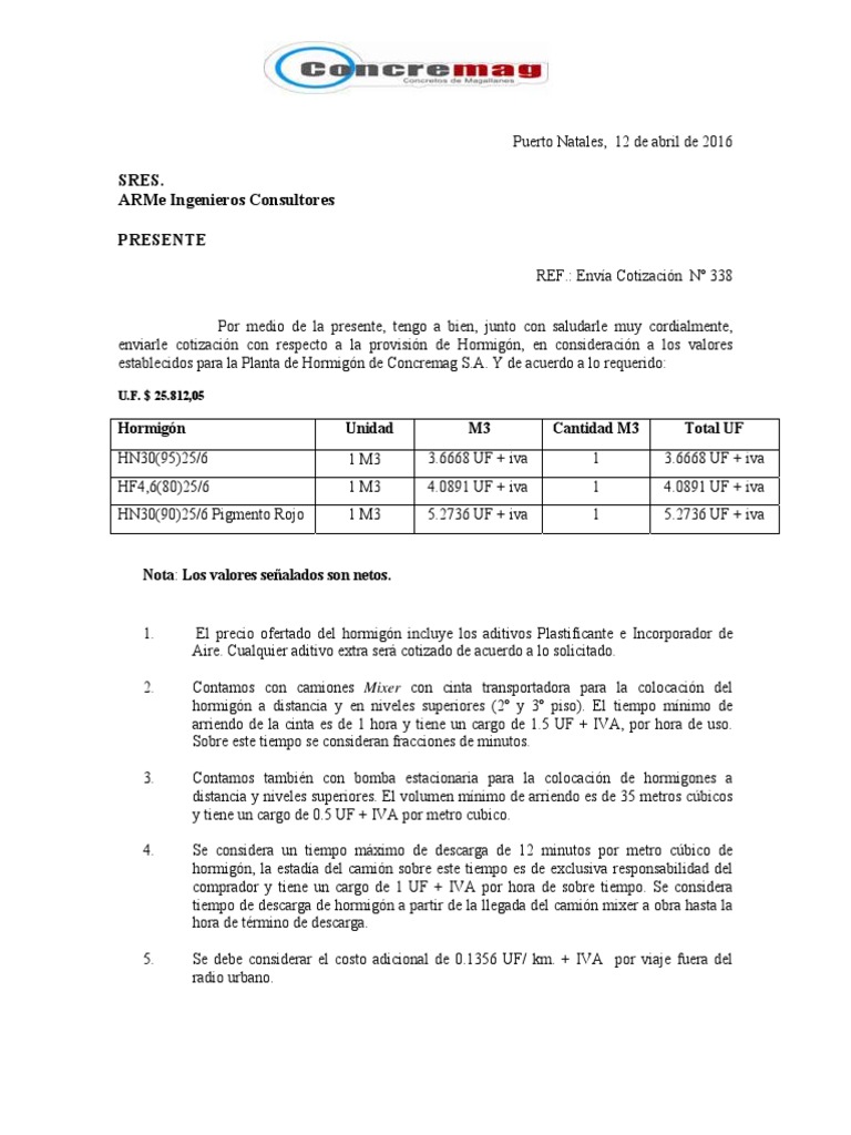 Cotizacion Nº338