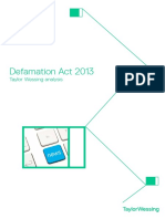 The Defamation Act 2013