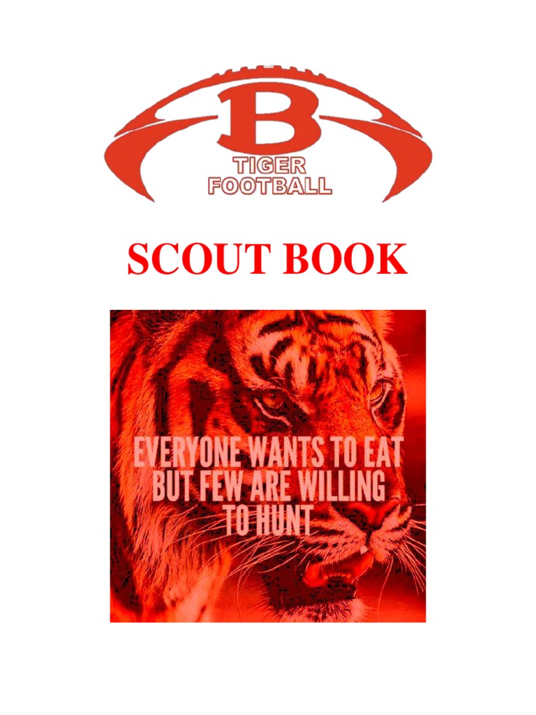 Football Scouting Book Ball Games American Football