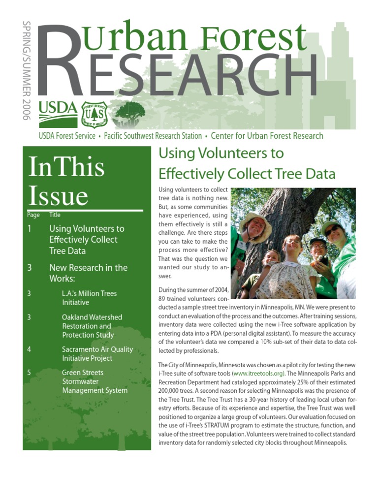 Volunteer Tree Data Collection Study | PDF