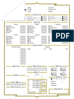 Exalted 2E Character Sheet, Editable, 4 page