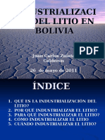 Industrialización del litio en Bolivia