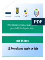 11. Normalizarea Bazelor de Date